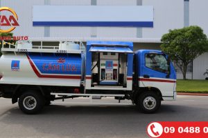Xe bồn xitec chở xăng dầu 6 khối Thaco Ollin 700B (Có máy cấp lẻ)