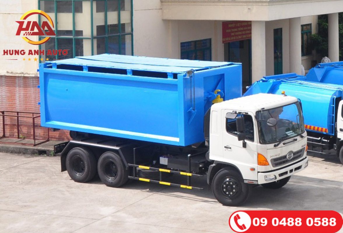 Xe chở rác thùng rời 22 Khối | Xe chở rác thùng rời Hooklift 22 khối HINO