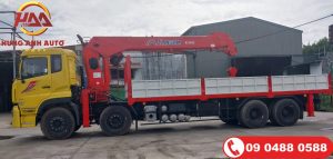 Xe tải Dongfeng 4 chân gắn cẩu Kanglim KS2605 10 tấn