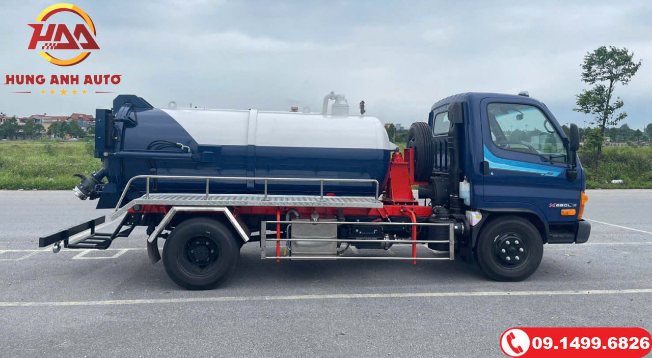 Xe bồn hút chất thải Hyundai Mighty N650L 3 Khối Xe bồn hút chất thải Hyundai Mighty N650L 3 Khối