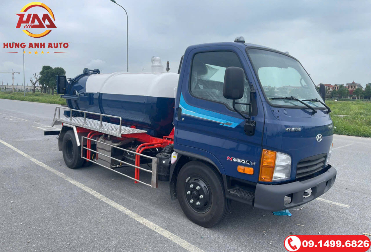 Xe bồn hút chất thải Hyundai Mighty N650L 3 Khối Xe bồn hút chất thải Hyundai Mighty N650L 3 Khối