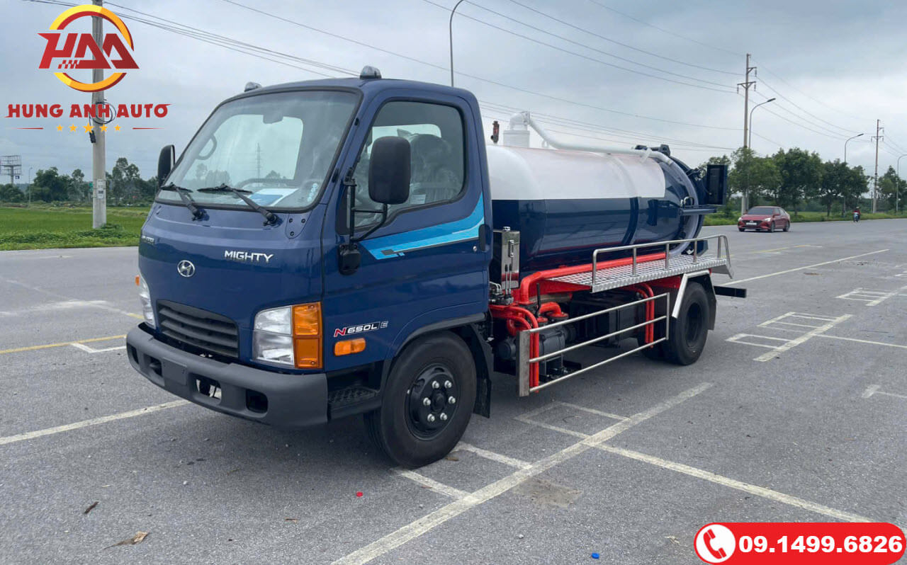 Xe bồn hút chất thải Hyundai Mighty N650L 3 Khối Xe bồn hút chất thải Hyundai Mighty N650L 3 Khối